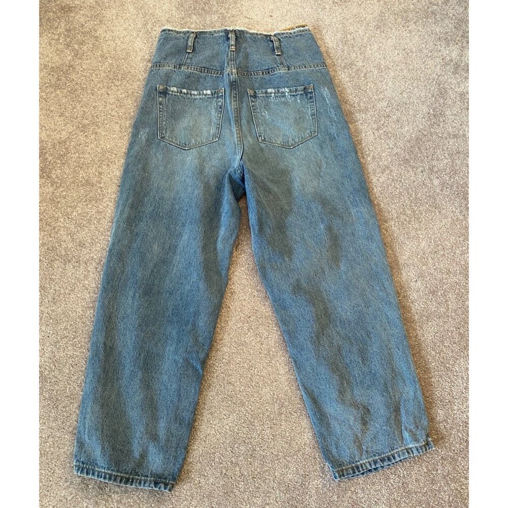 Vervet Flying Monkey Distressed High-Waisted Denim Jeans Size 28 Blue - Picture 2 of 11